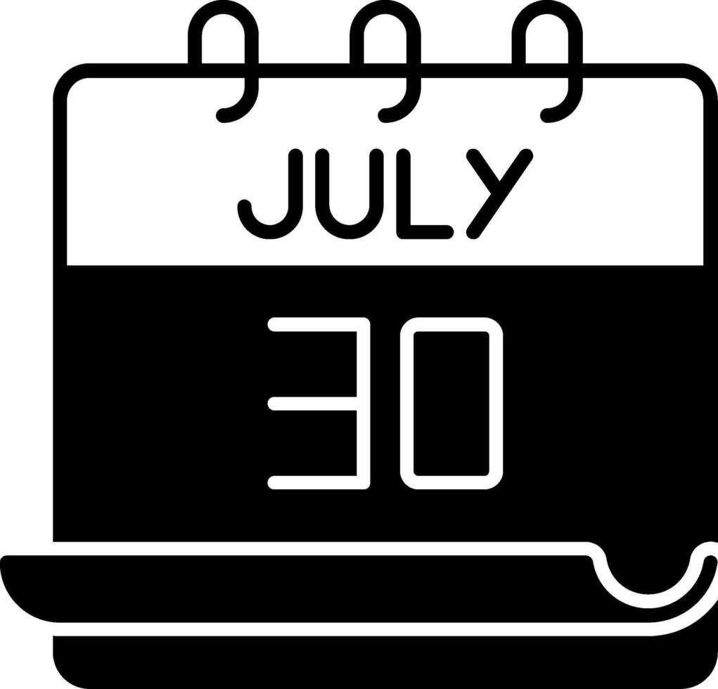 July 30 Icon vector