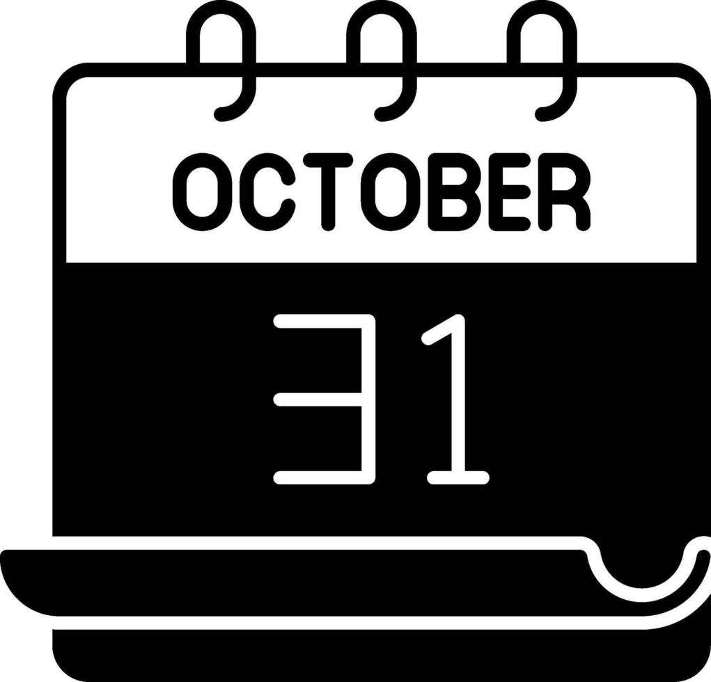 October 31 Icon vector