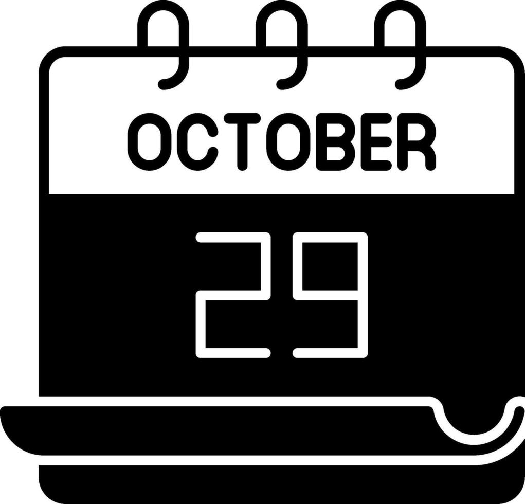October 29 Icon vector