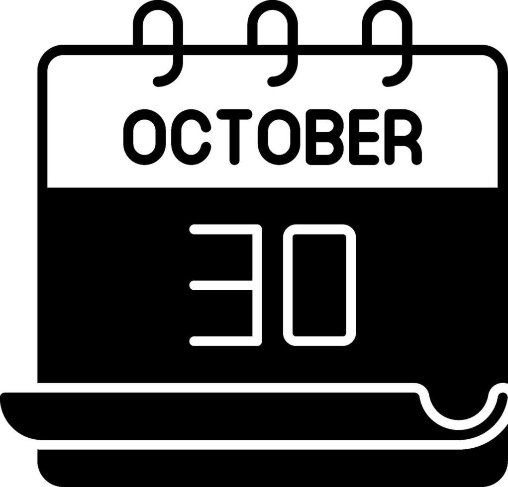 October 30 Icon vector