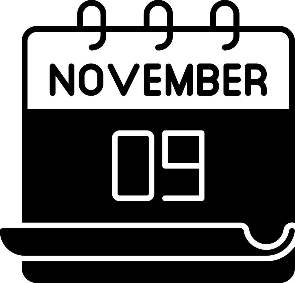 November 9 Icon vector