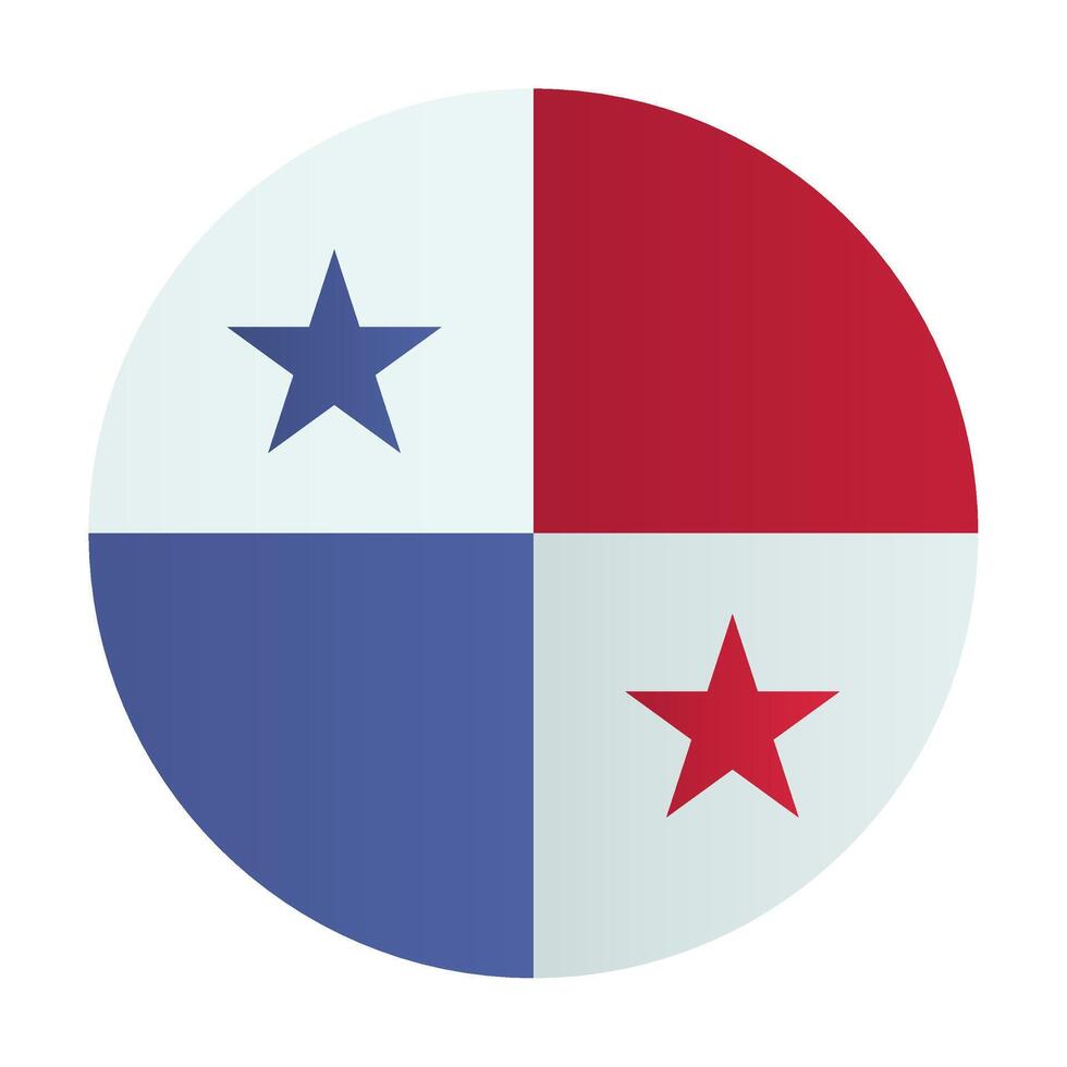 Panama national flag badge. Sign, emblem country identity vector