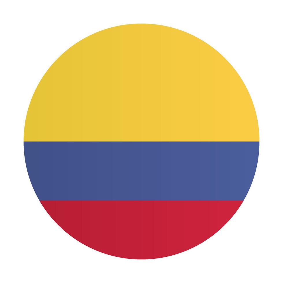 Columbia national flag badge. Sign, emblem country identity vector