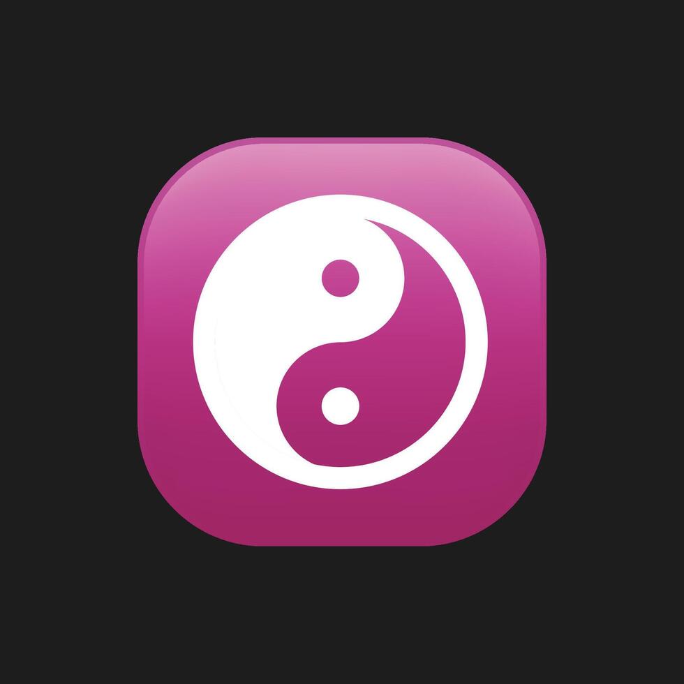 Yin yang symbol of harmony and balance icon vector