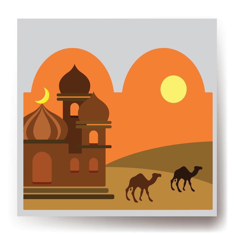 Flat Ramadan Kareem Background vector