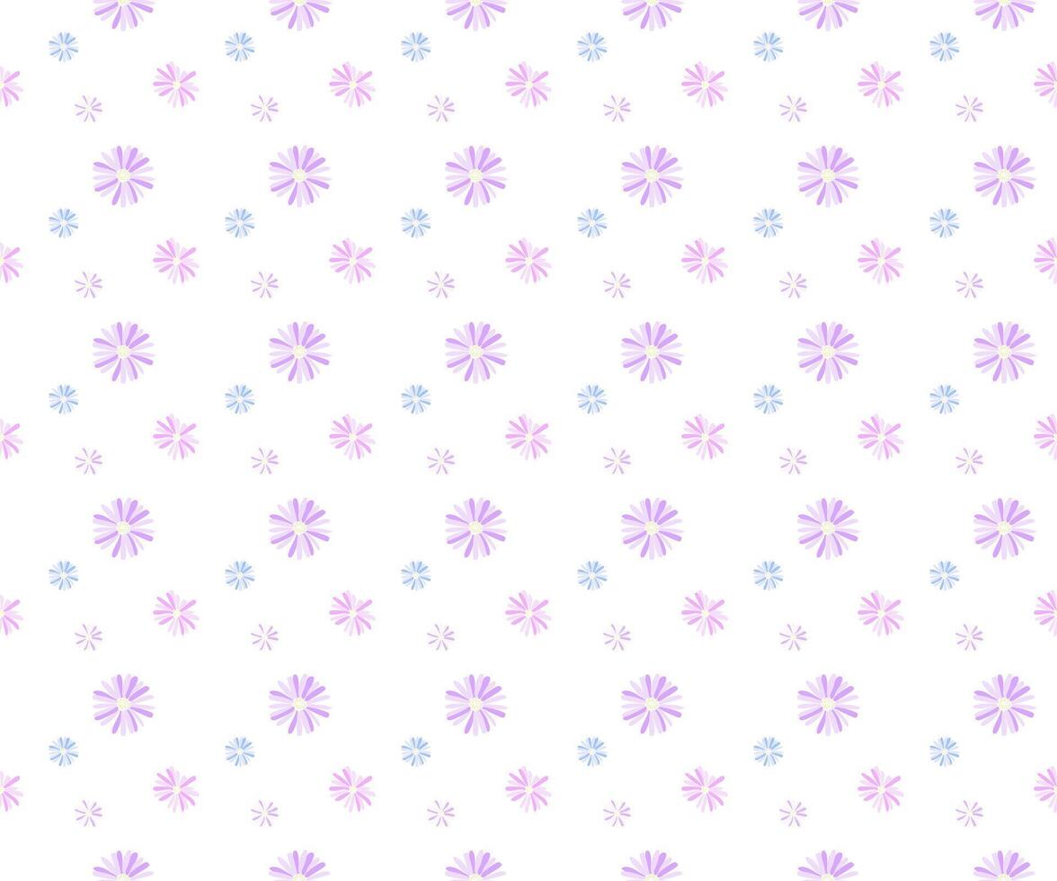 violet daisy flower as seamless pattern background vector