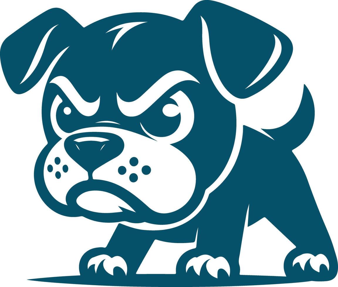 Cute Dog in a Black illustration Silhouette vector