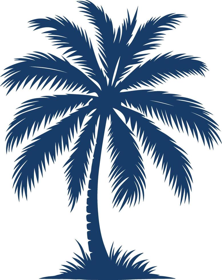 silhouette of coconut tree vector