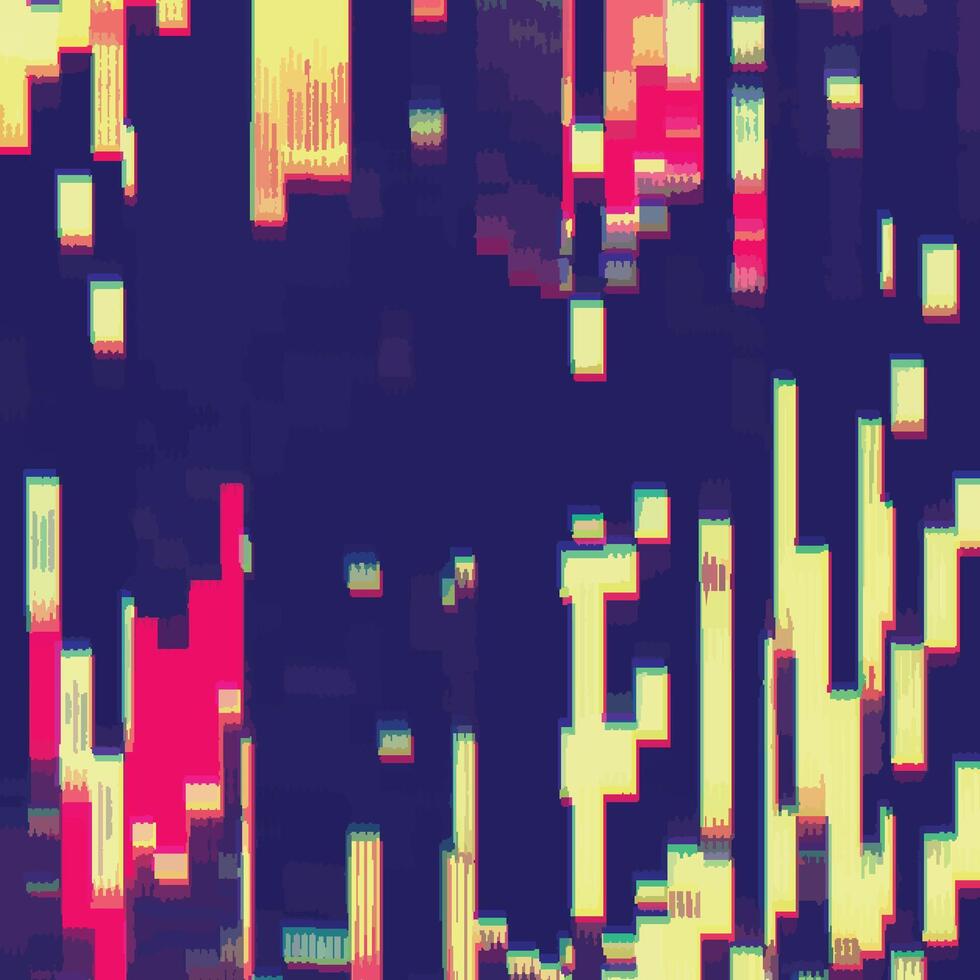 Glitch background, speed pattern with lines. Abstract digital modern banner, screen template. Chaos geometric tv error. Noise background vector