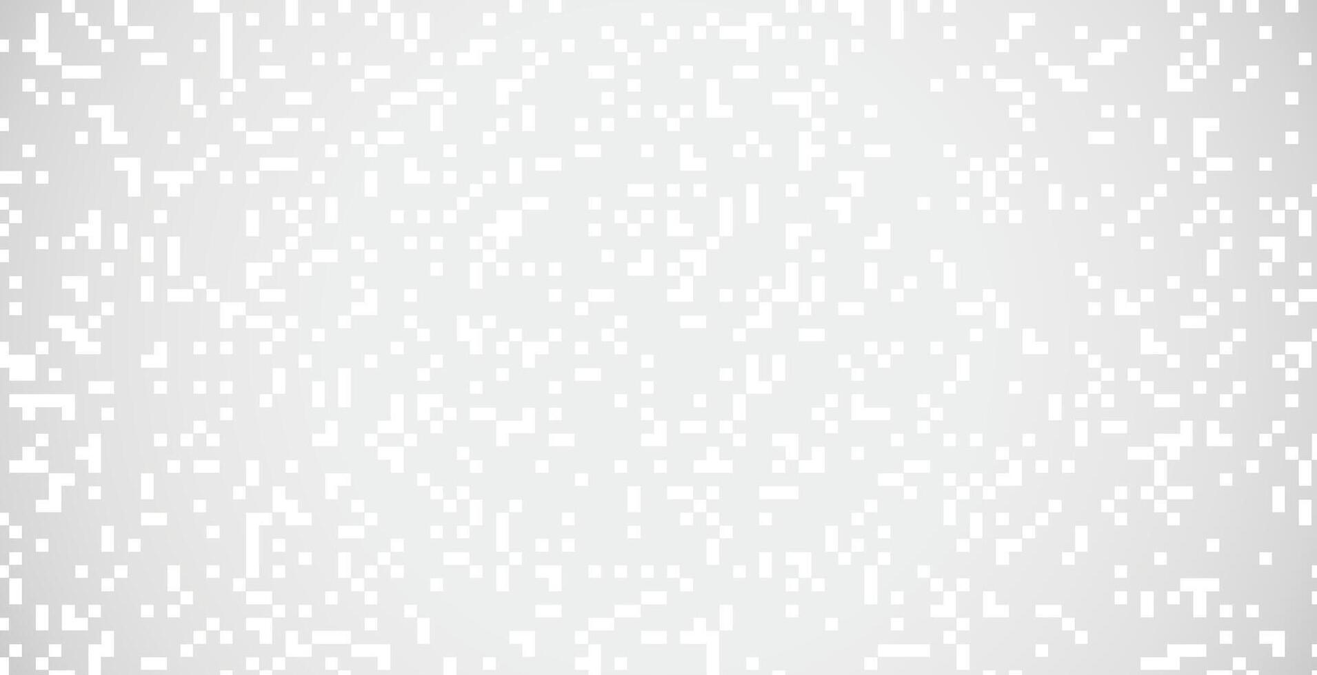 Fading pixel pattern background. Black and white pixel background. vector