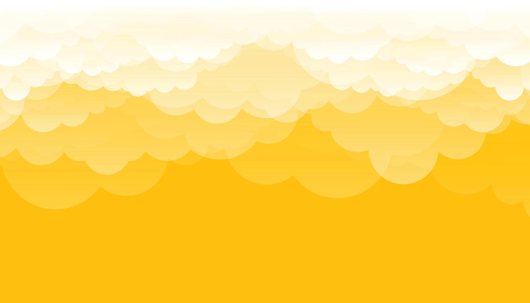 Panorama Clear yellow sky and white cloud detail with copy space. Sky Landscape Background.Summer heaven with colorful clearing sky. Beautiful nature.sky clouds background. vector
