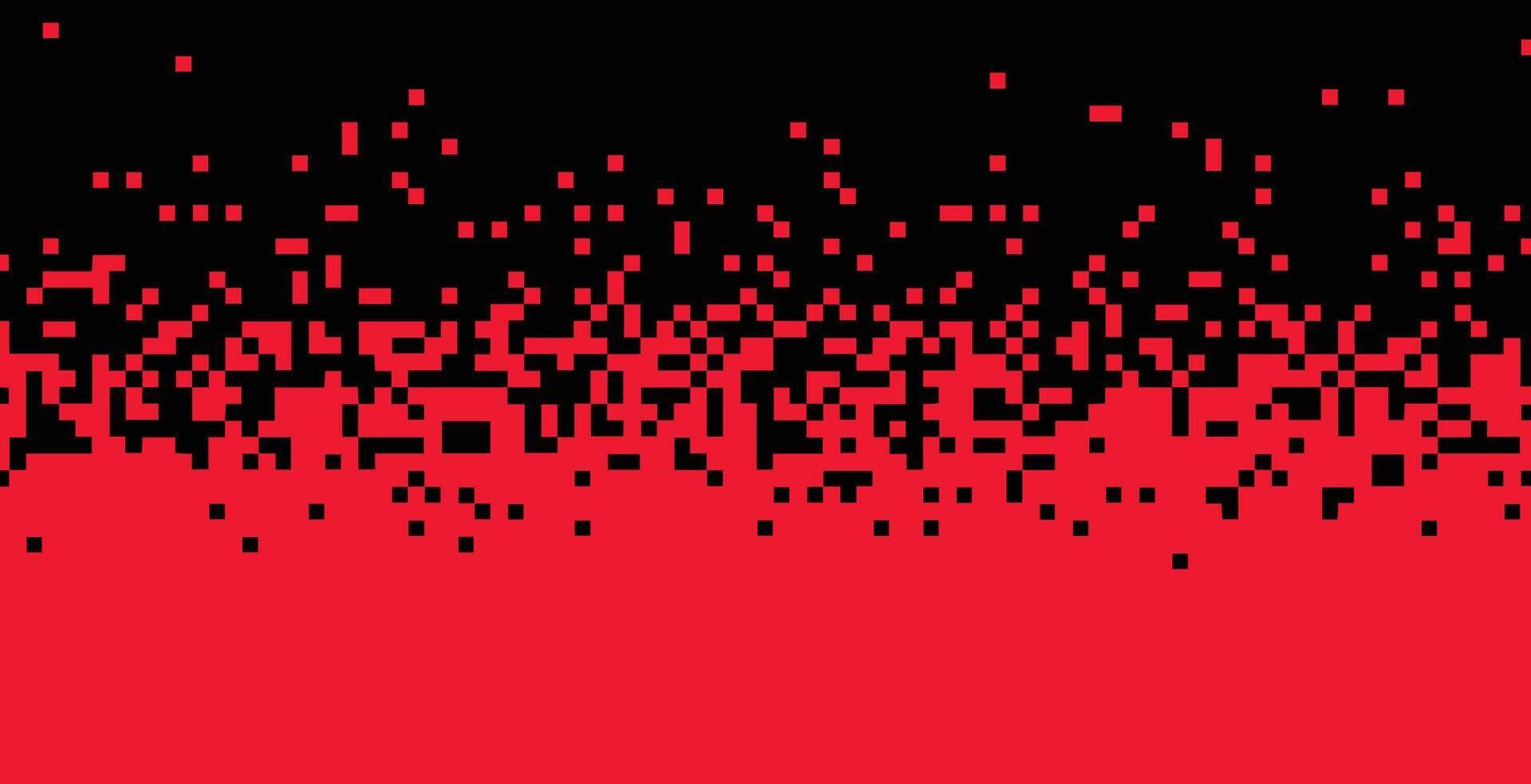 Red pixel background, gradient abstract tile background. Rectangular colourful check pattern. vector