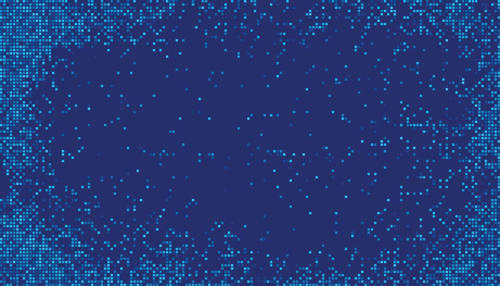 Digital Pixel Explosion. Abstract Virtual Cyber Space Data Flow. Halftone Pixel Effect Round Explosion. vector