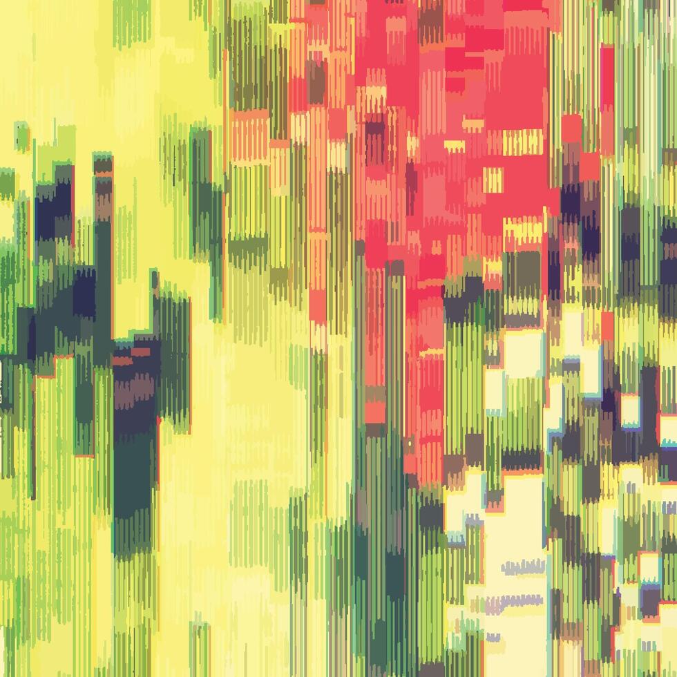 Glitch background. Colorful geometric lines in chaotic motion damaged pixels and textures on monitor dynamic distortion in virtual space. vector