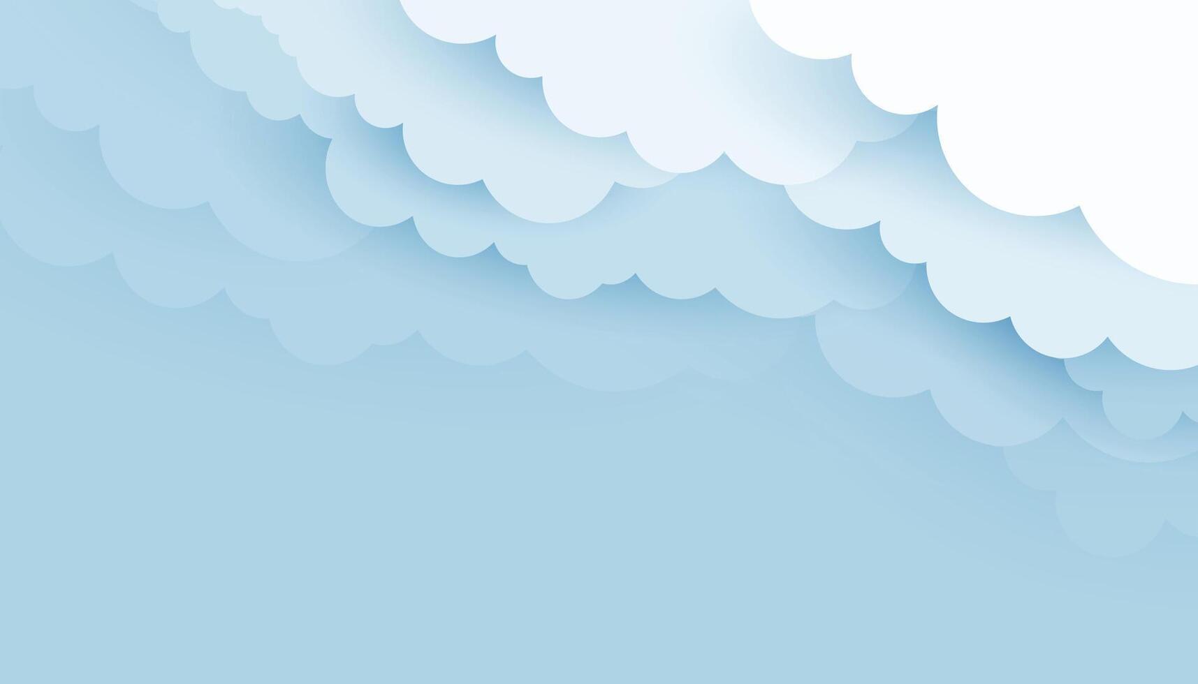 Background with clouds on blue sky. vector