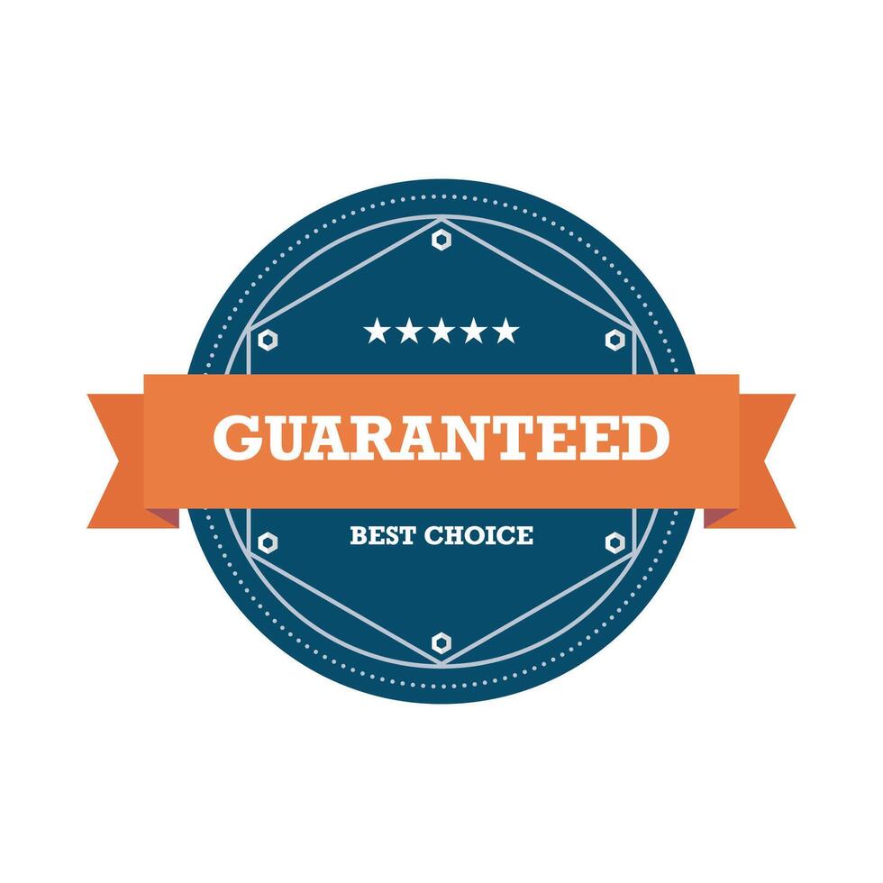 Guaranteed badge design element vector