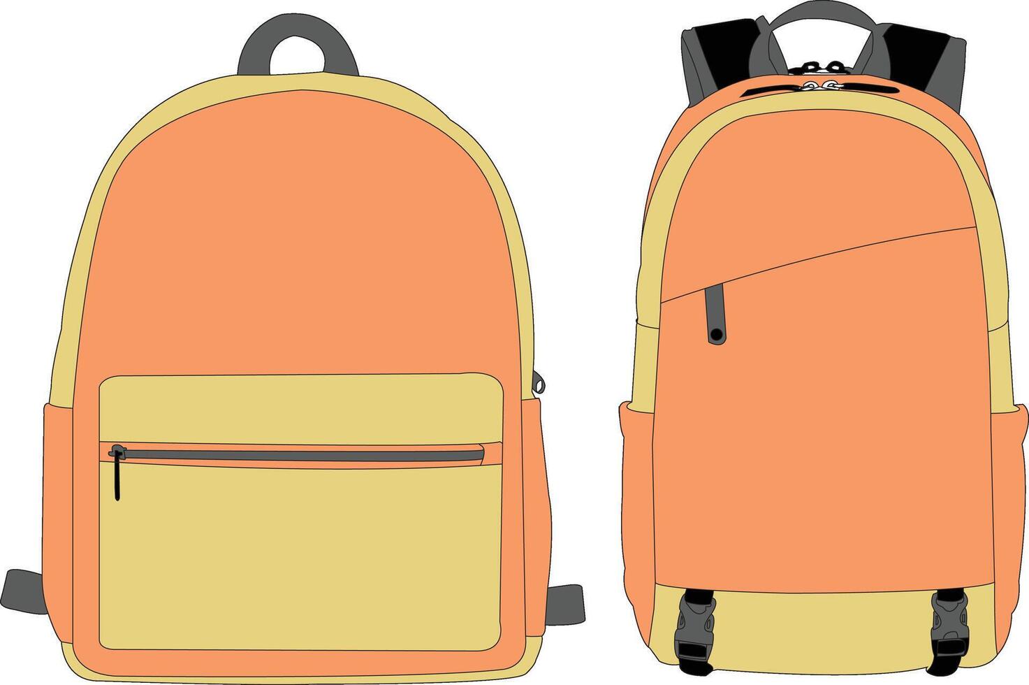 backpack school ccolorfull, cartoon backpack isolated, backpacks flat , Cartoon school backpacks, backpack icon colorfull vector