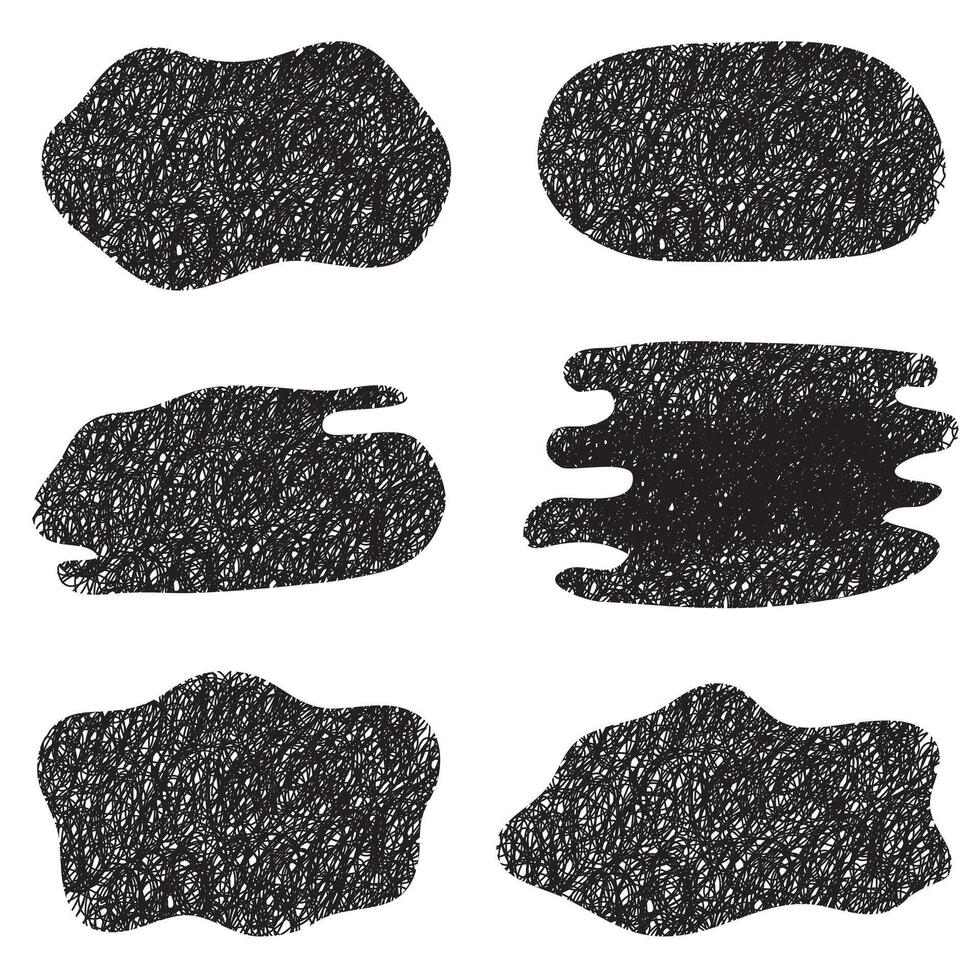 Collection of isolated hand drawn doodle speech bubbles. Doodle collection elements. vector
