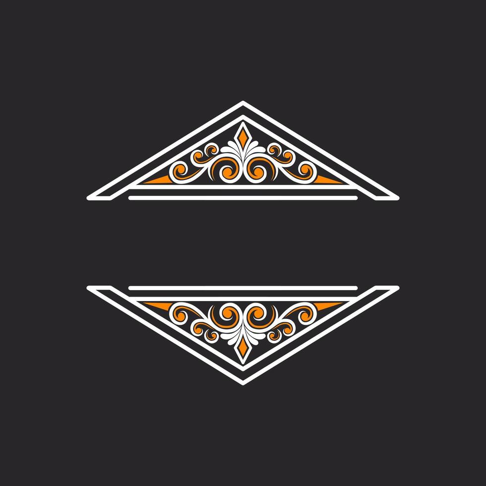 Vintage frame with ornament design vector