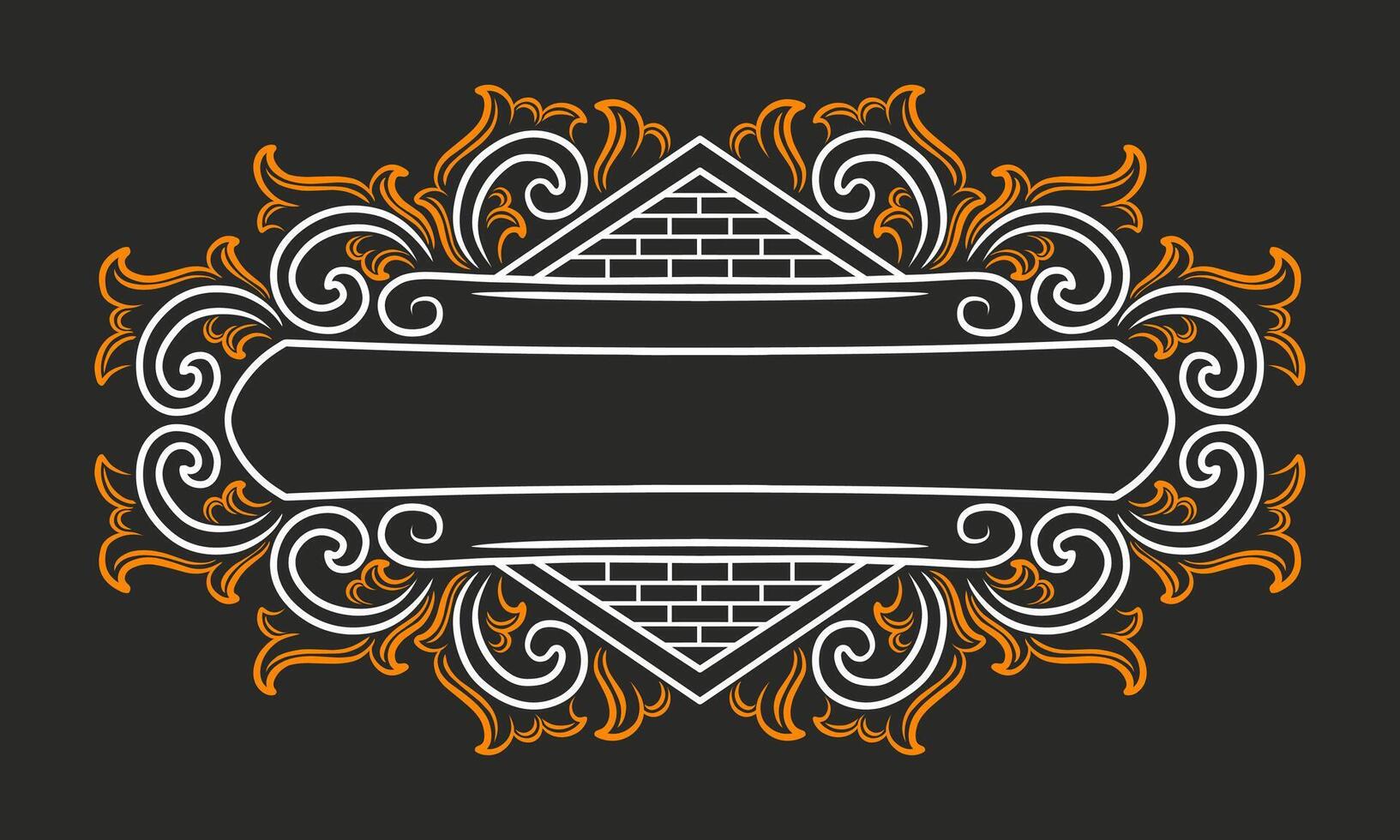 Frame ornaments for name tags vector
