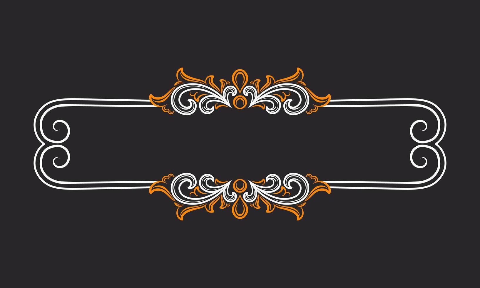 frame Elegant luxury vintage floral border ornament wedding element vector