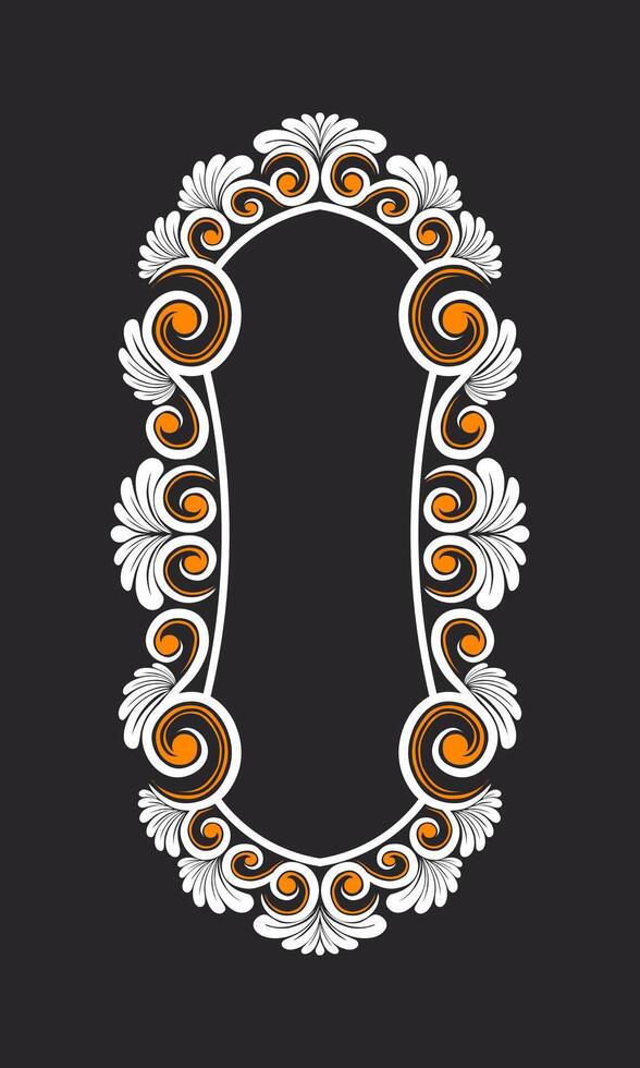 Floral frame decoration ornament vector