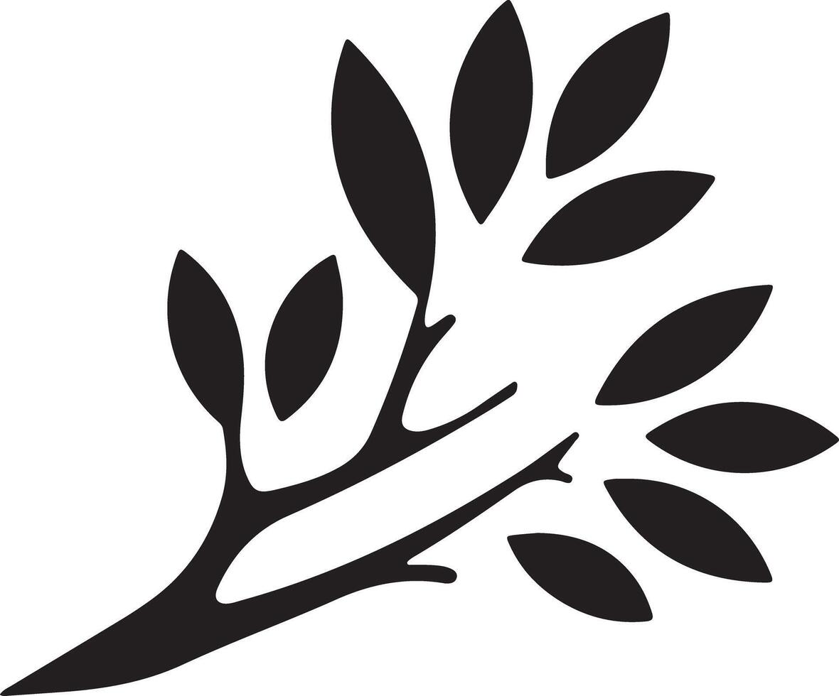 Tree branch creative logo with white background vector