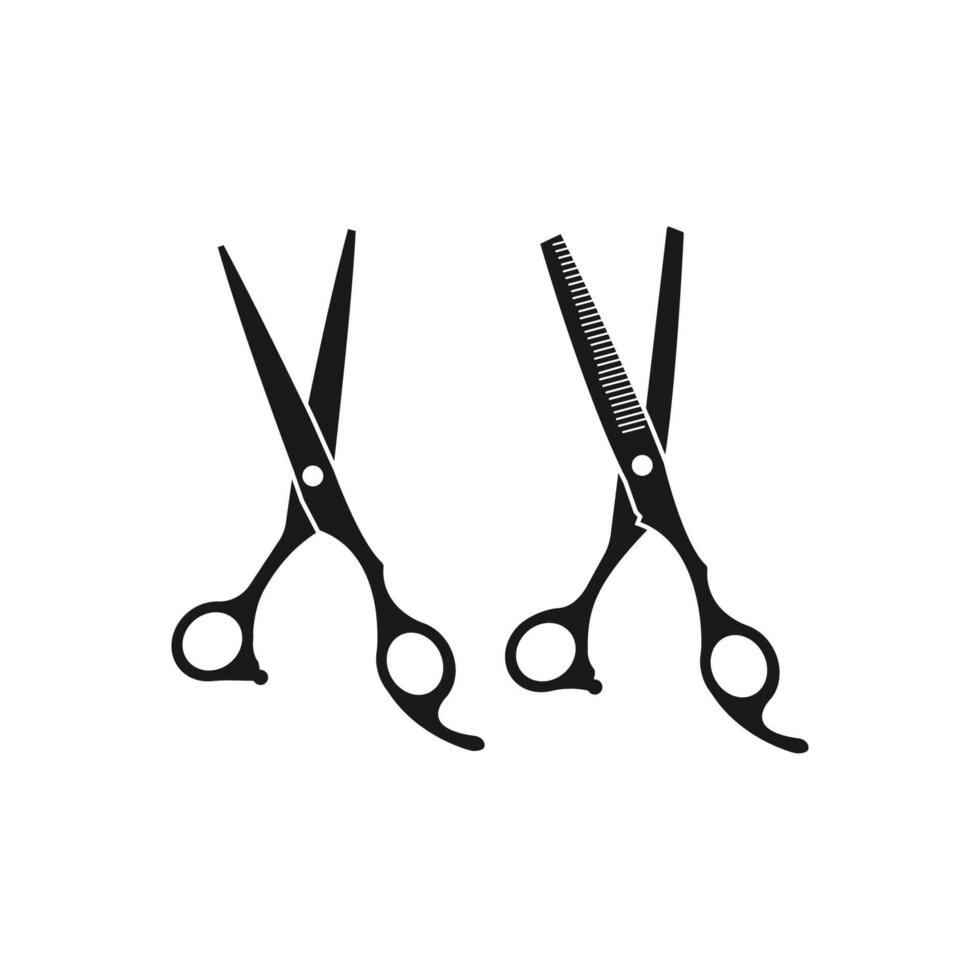 illustration of various professional barber Scissors icon vector