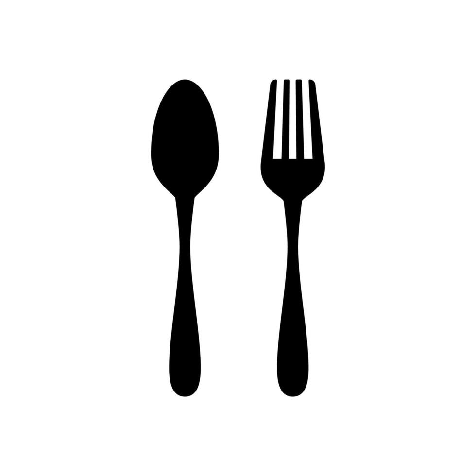 fork and spoon logo design. icon symbol for restaurant and food. vector