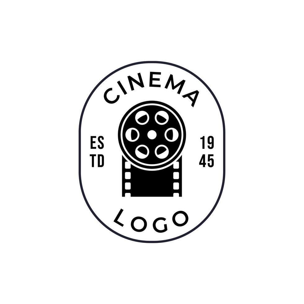 Cinema Logo Template Isolated On White Background vector