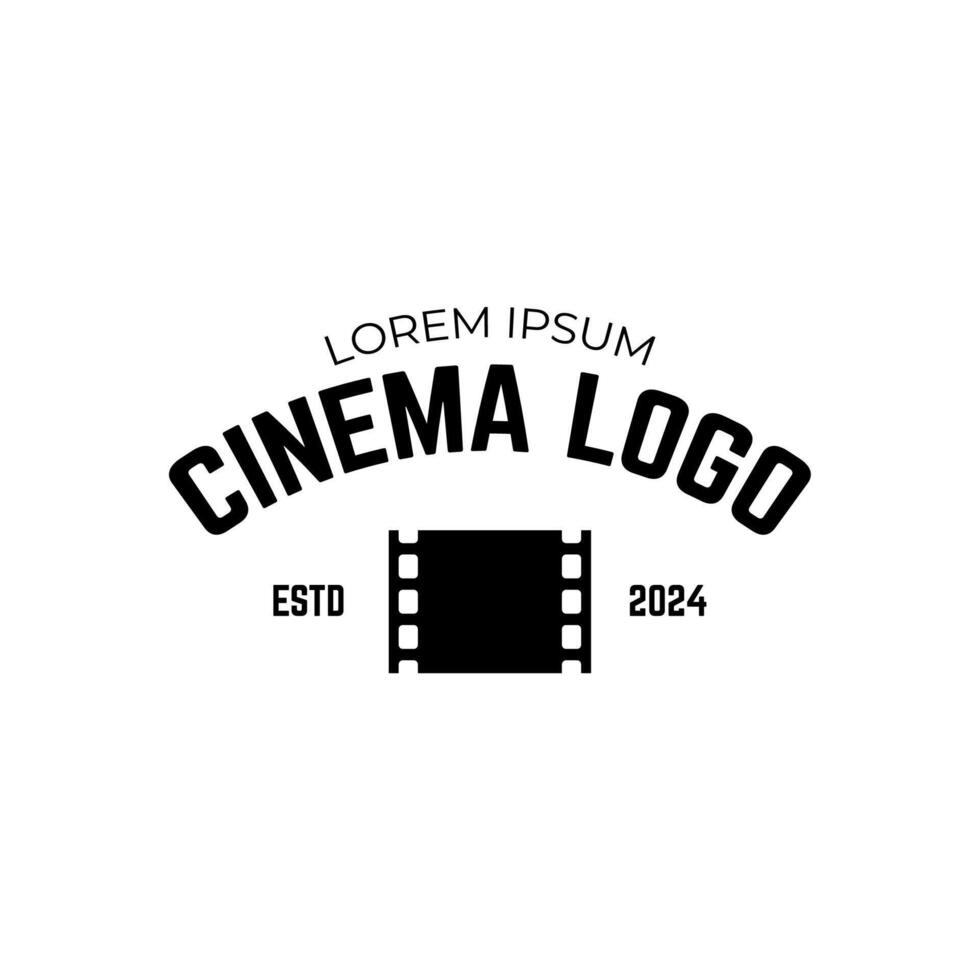 Cinema Logo Template Isolated On White Background vector
