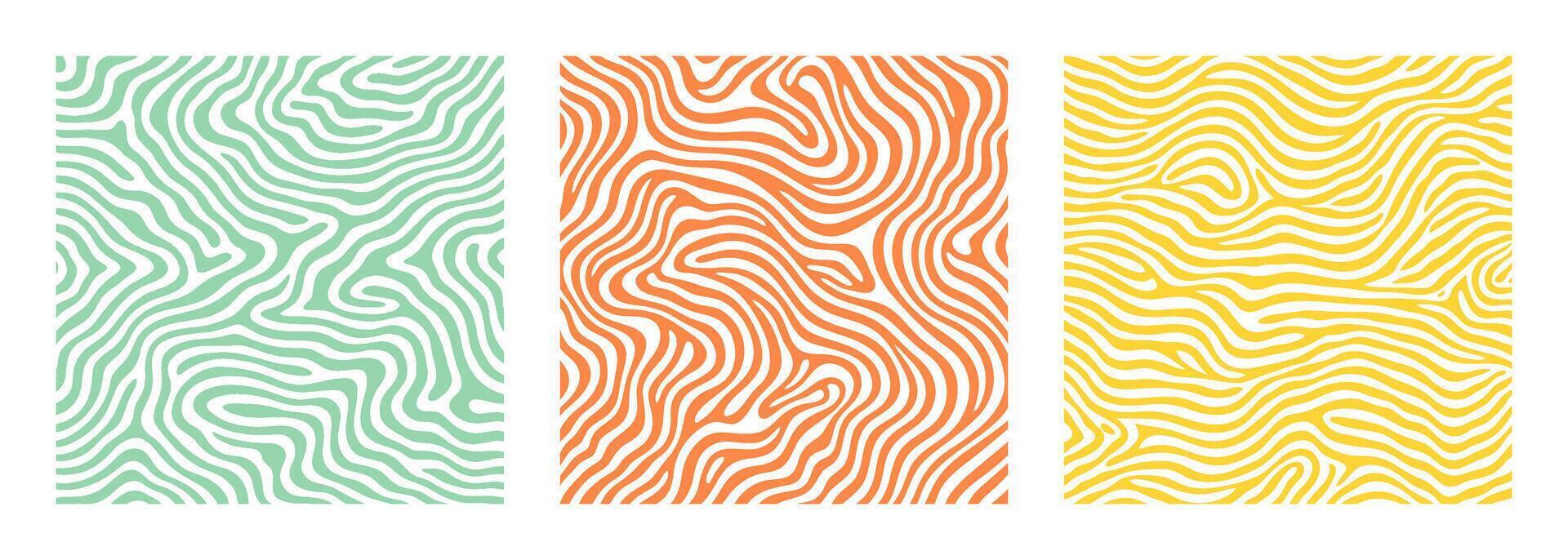 Groovy psychedelic Y2K style swirl background flat style design illustration. vector