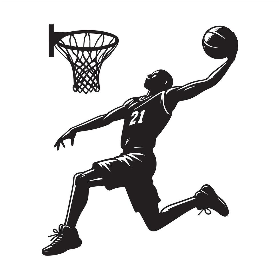 basketball player, basketball player silhouette , basketball illustration vector