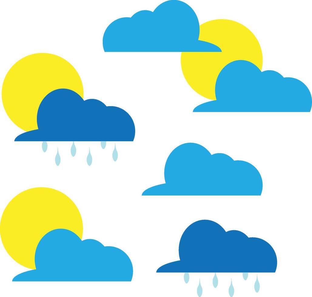 Set of Weather Icon Collection vector