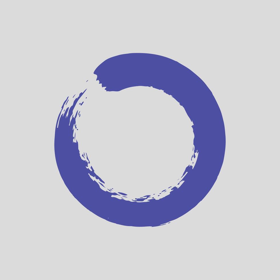 a blue circle with a white outline of a circle with a white outline vector