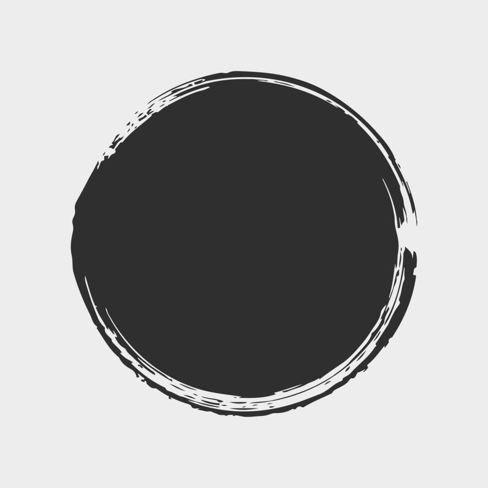 black circle with a black circle around it vector