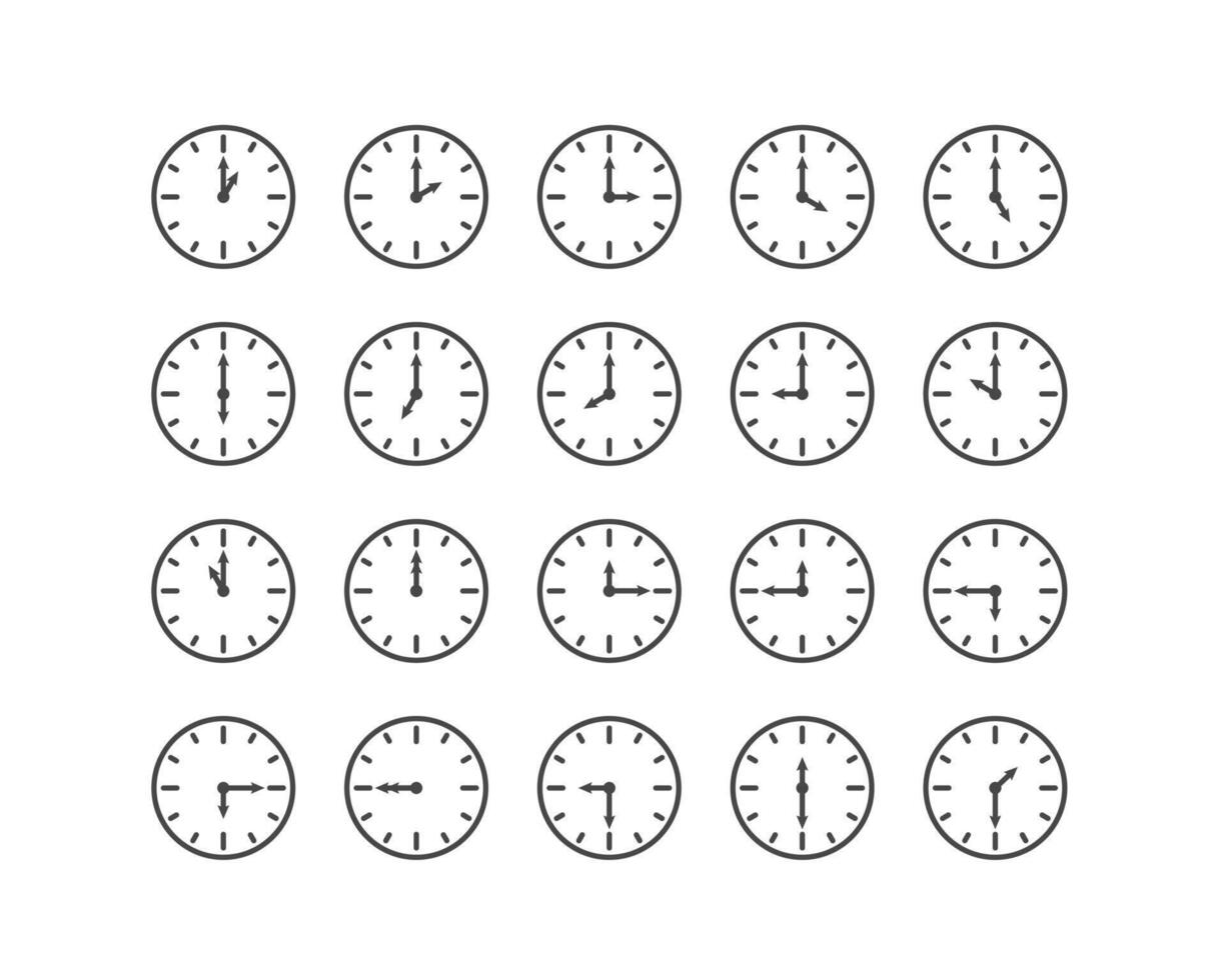 Icons set timer, clock, alarm clock, stopwatch and time icon. vector