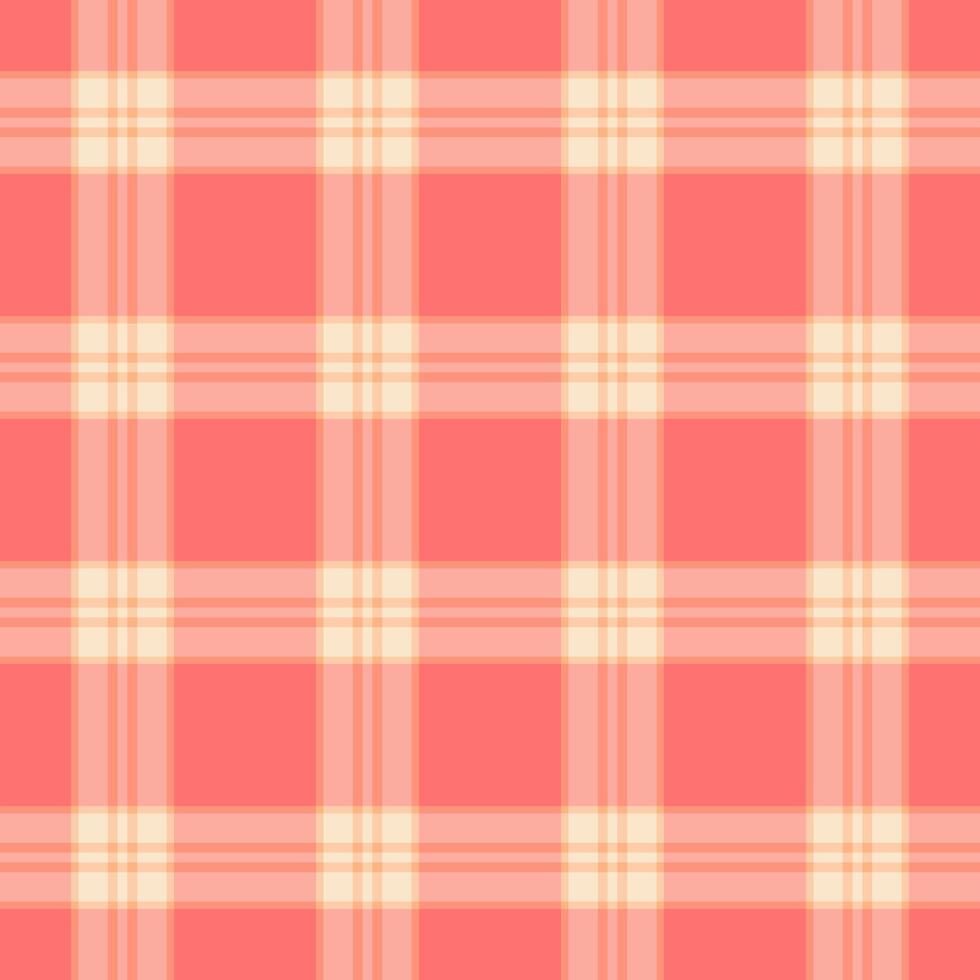Illustration check tartan , greeting fabric texture background. Tape textile pattern plaid seamless in red and orange colors. vector