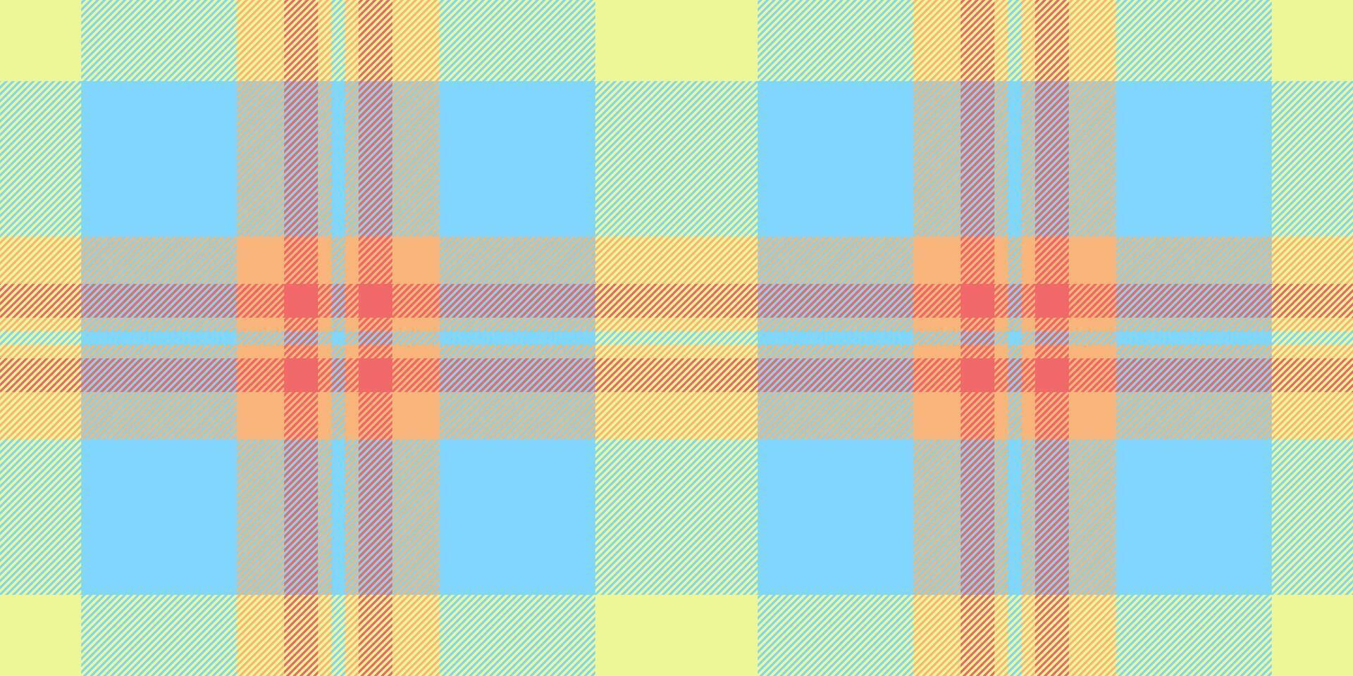 Yuletide plaid check background, stylish textile pattern seamless. Mockup fabric tartan texture in cyan and lime colors. vector