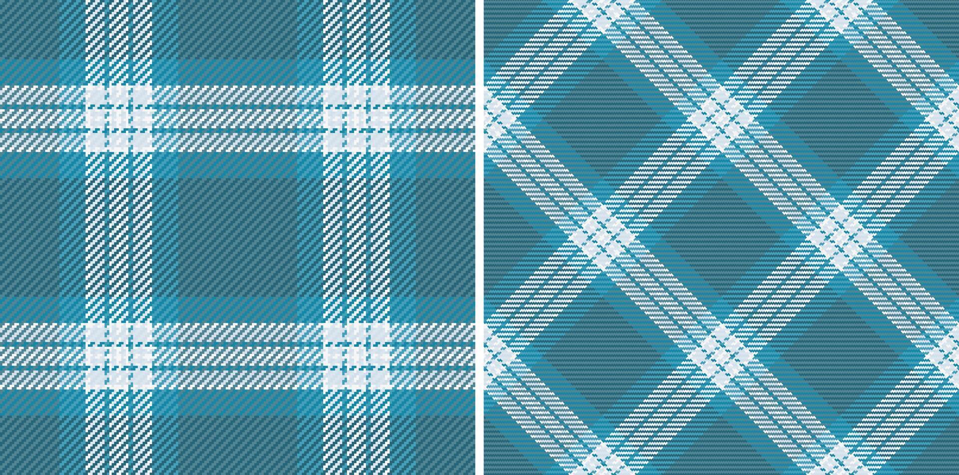 Seamless background plaid of textile fabric with a tartan check pattern texture. Set in winter colors of new year celebration ideas. vector