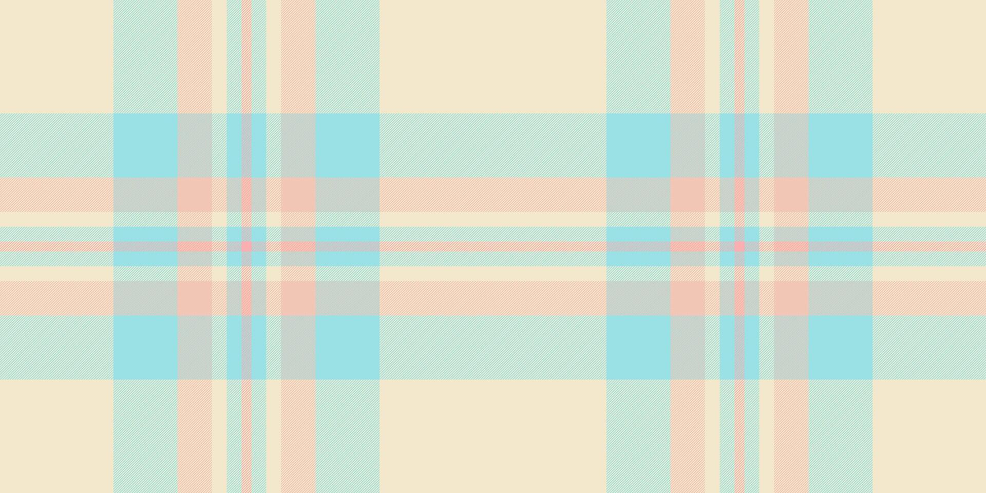 African seamless textile fabric, printing plaid tartan check. Colour pattern background texture in light and cyan colors. vector