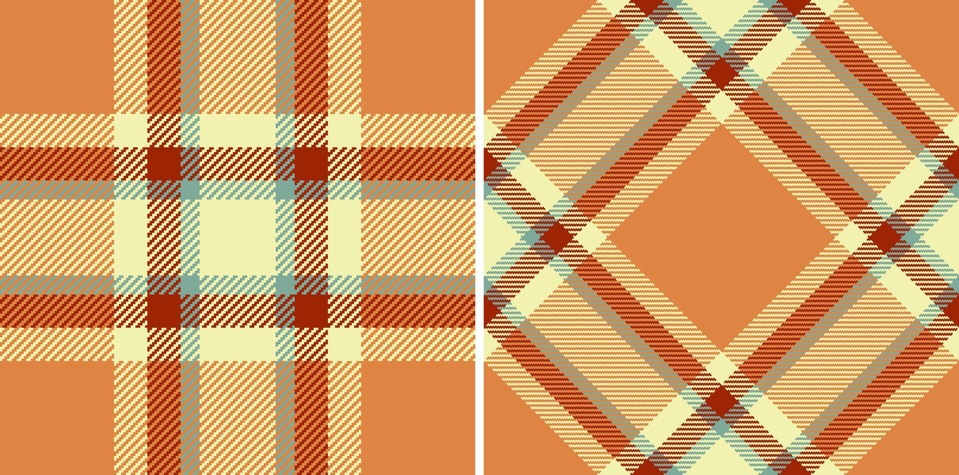 Seamless pattern of texture textile plaid with a fabric tartan check background. Set in christmas colors for slim skirt fashion. vector