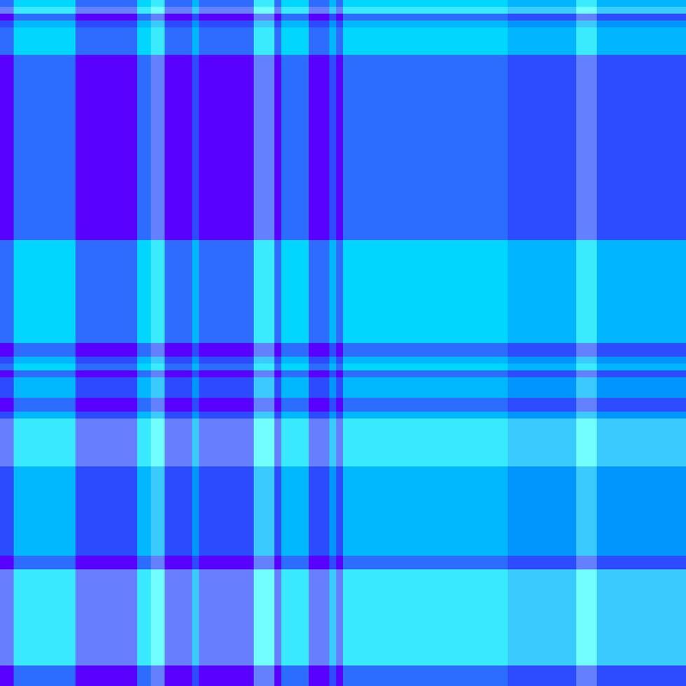 Fold seamless texture, scrapbooking fabric check tartan. Christmas plaid textile background pattern in blue and bright colors. vector