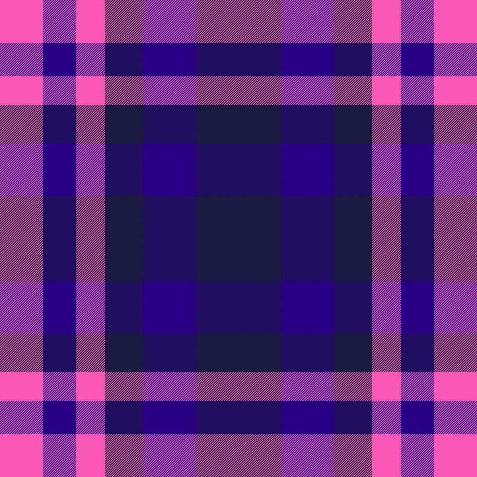 Windowpane pattern plaid fabric, styling tartan seamless. Apartment background textile texture check in indigo and dark colors. vector