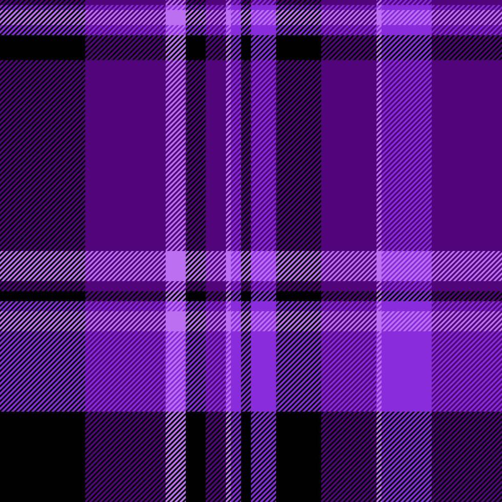 Repeatable patterns texture fabric , outfit textile pattern background. Periodic plaid tartan check seamless in violet and black colors. vector