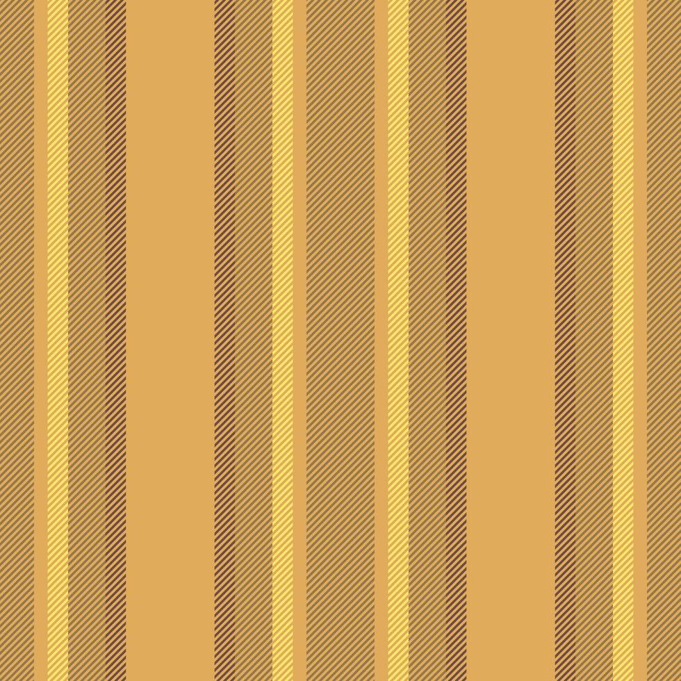 Screen background stripe textile, rug pattern texture lines. Satin fabric vertical seamless in amber and red colors. vector