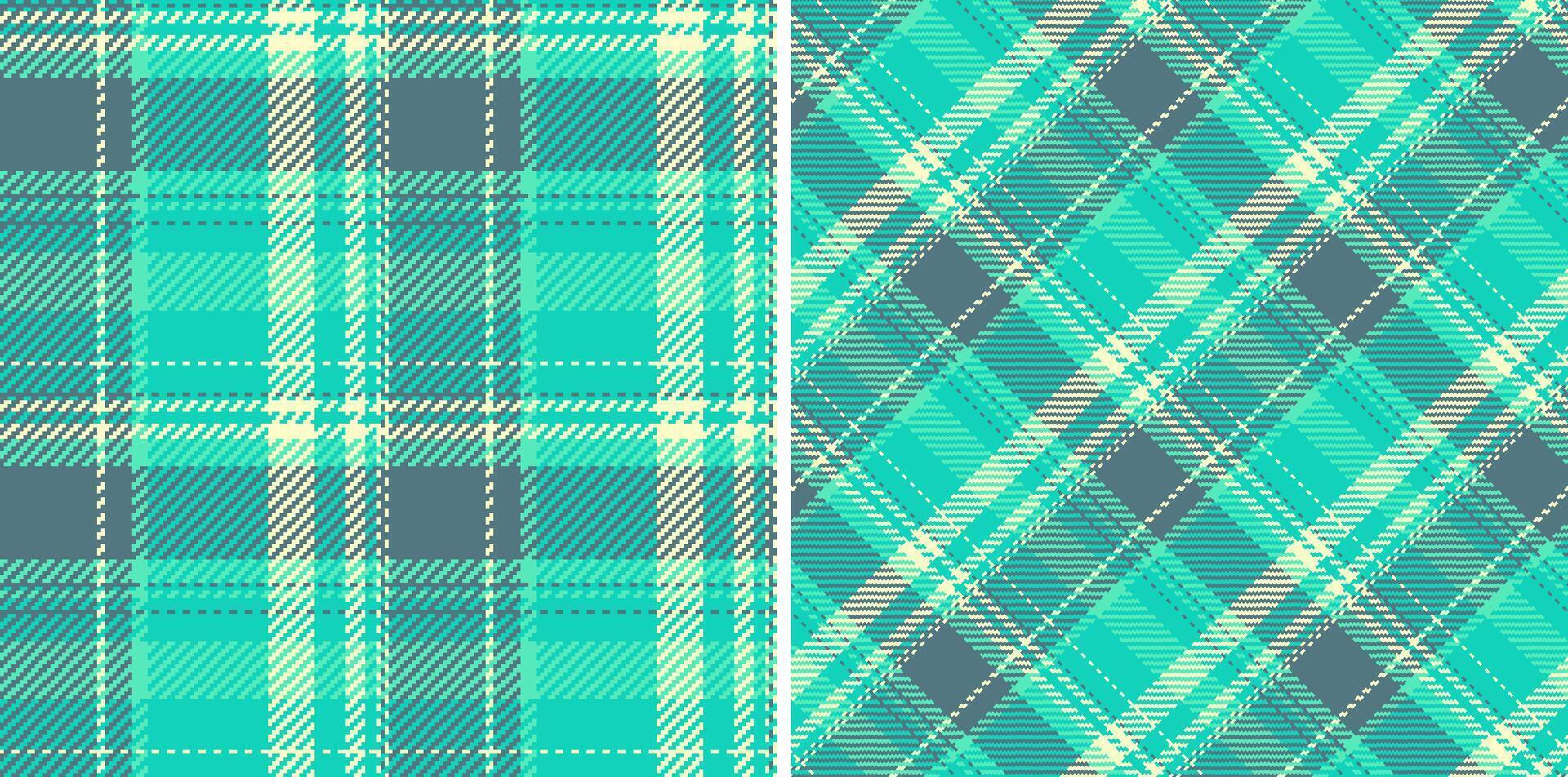 Check textile of tartan pattern fabric with a background texture plaid seamless. Set in summer colors. Cozy living room ideas. vector