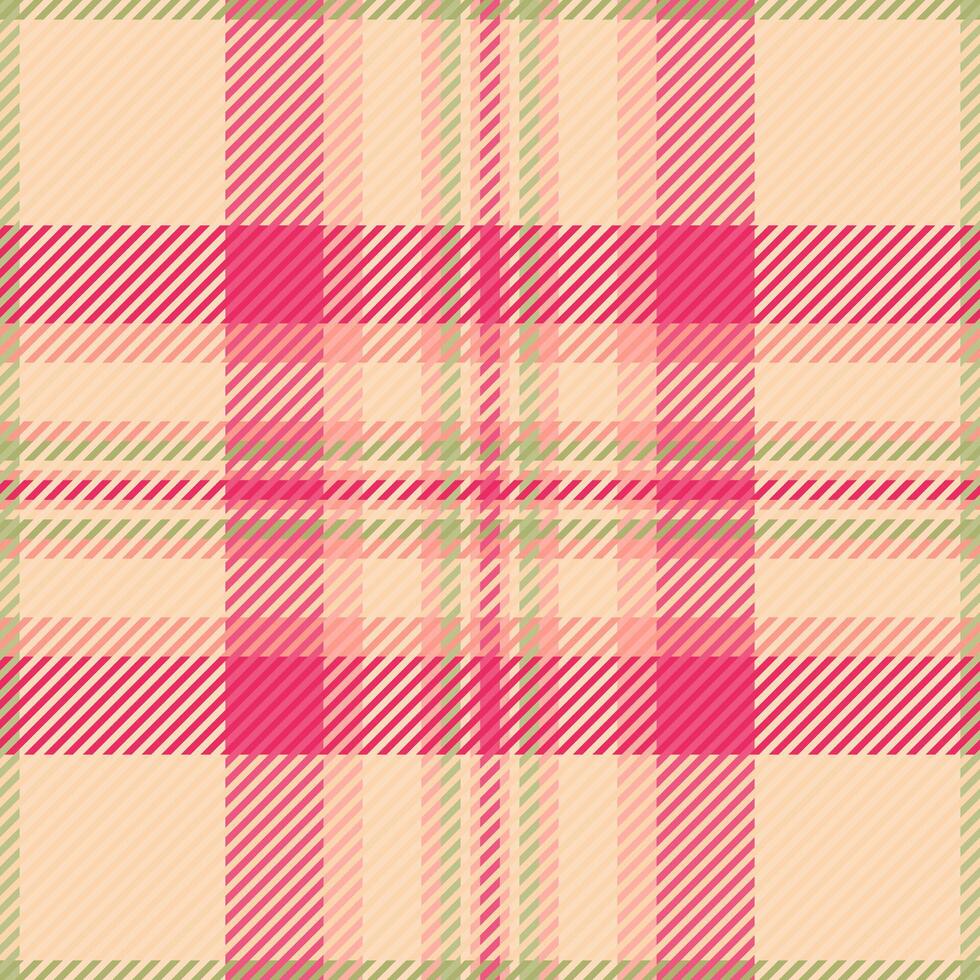 Flow background plaid seamless, mid tartan texture check. Variation pattern fabric textile in red and orange colors. vector