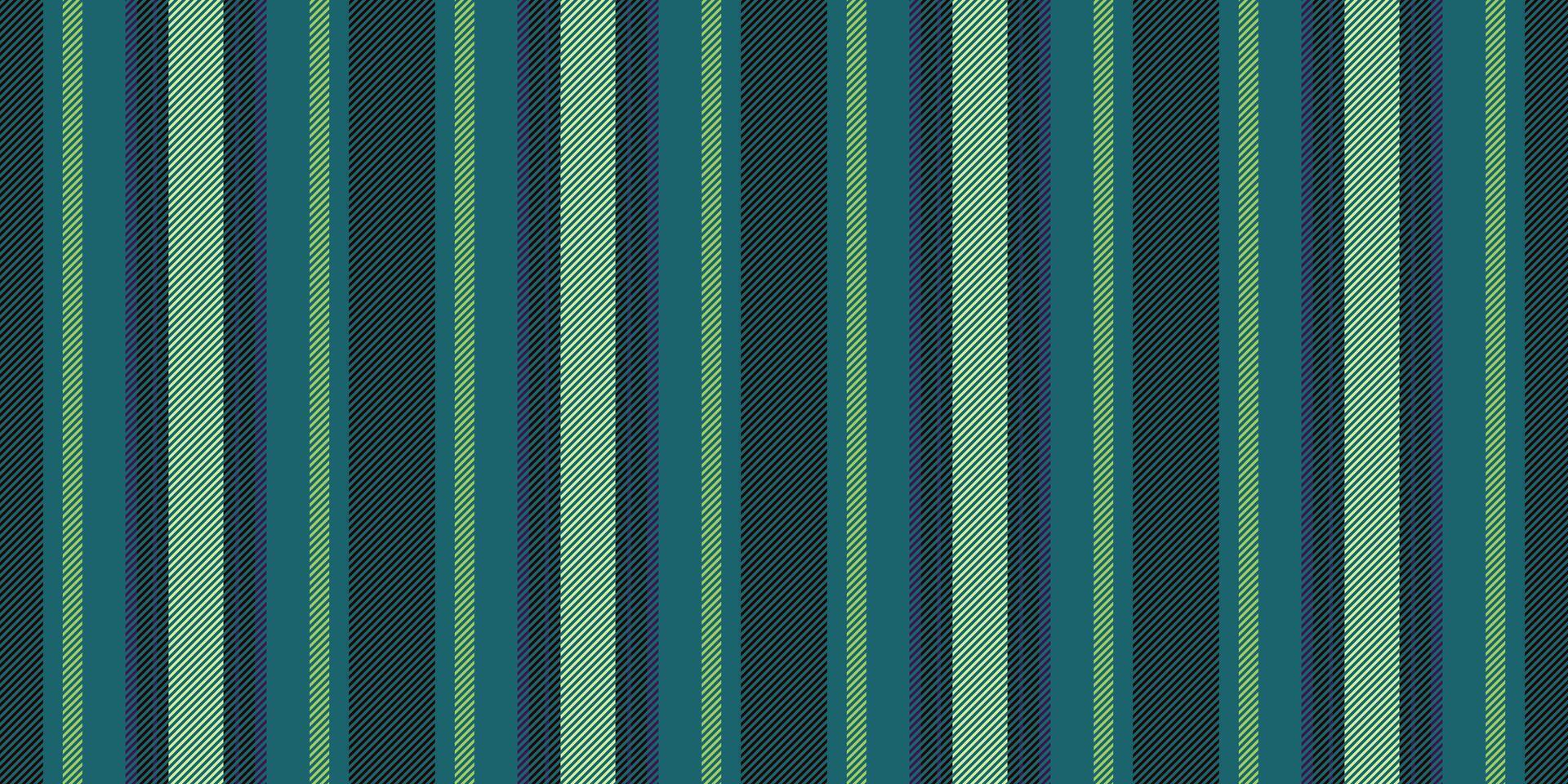 Over seamless pattern background, delicate vertical stripe textile. Room texture fabric lines in cyan and black colors. vector