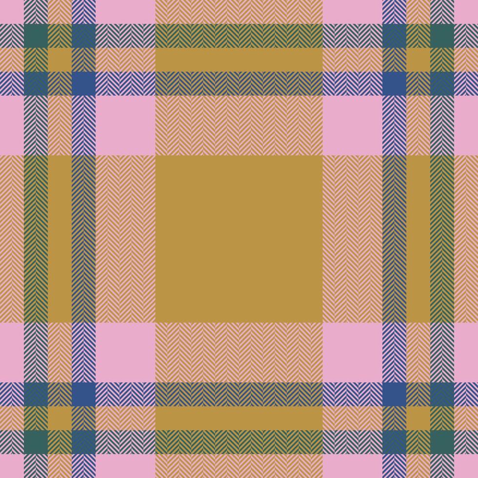 Plaid check pattern. Seamless fabric texture. Tartan textile print. vector
